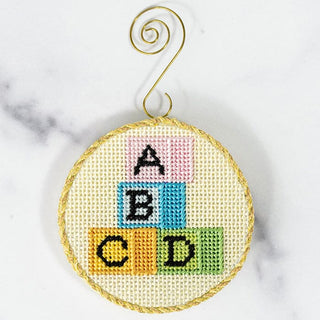 Advent Ornaments   Blocks with Stitch Guide Painted Canvas Kirk & Bradley 

