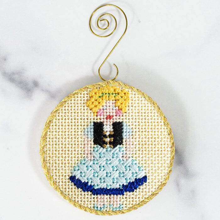 Advent Ornaments   Doll with Stitch Guide Painted Canvas Kirk & Bradley 
