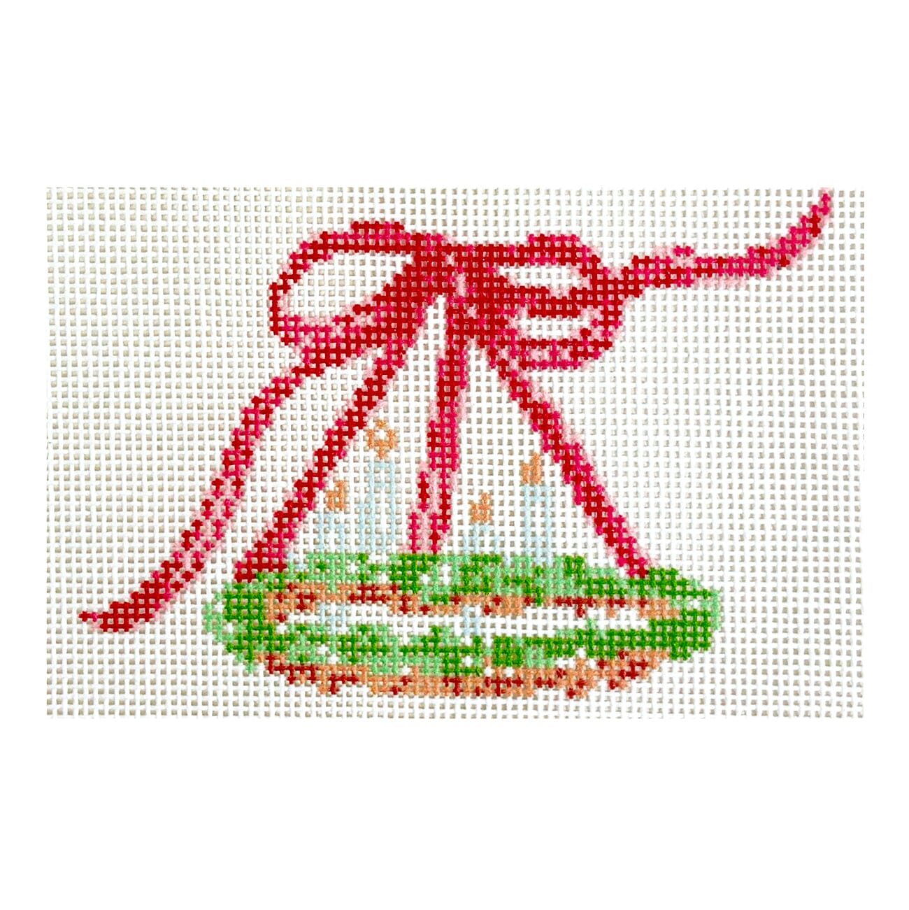 Advent Wreath Ornament Painted Canvas KCN Designers  - 1