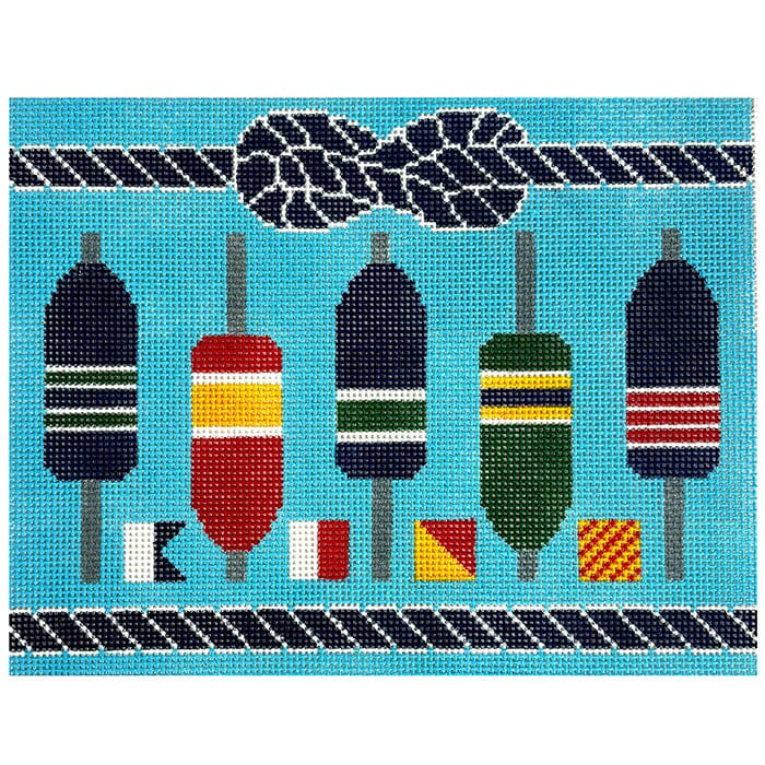 Ahoy Clutch Blue/Front Painted Canvas KCN Designers 
