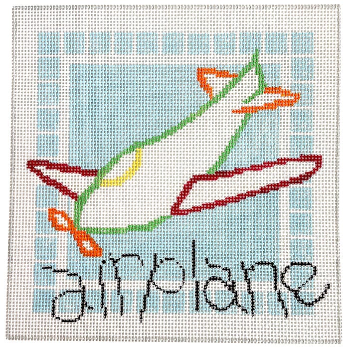 Airplane 8"   Children's Collection Painted Canvas Jean Smith 
