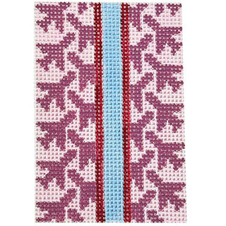 Airplane Houndstooth Mini 2x3   Pink Painted Canvas Rachel Barri Designs 
