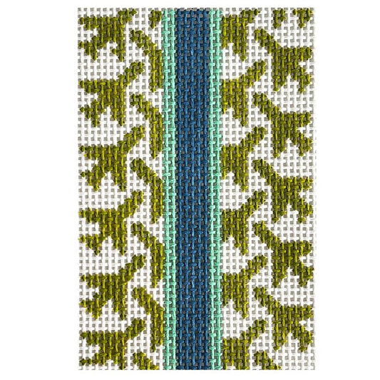 Airplane Houndstooth Passport Insert - Green Painted Canvas Rachel Barri Designs 