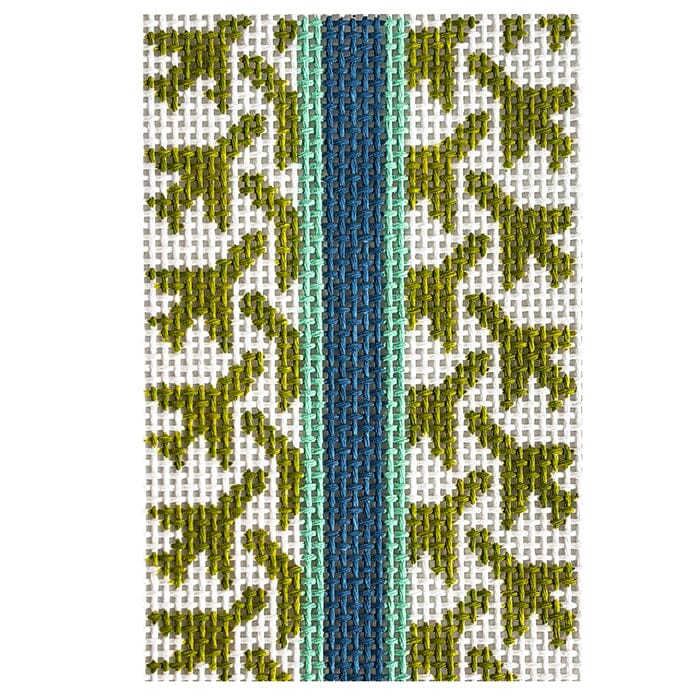 Airplane Houndstooth Passport Insert   Green Painted Canvas Rachel Barri Designs 
