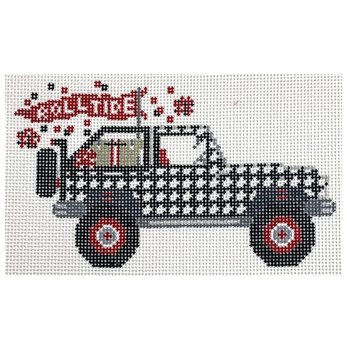 Alabama Tailgate Jeep Painted Canvas Wipstitch Needleworks 