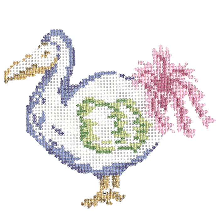 Alice in Technicolor   Dodo Bird Painted Canvas The Plum Stitchery  - 1