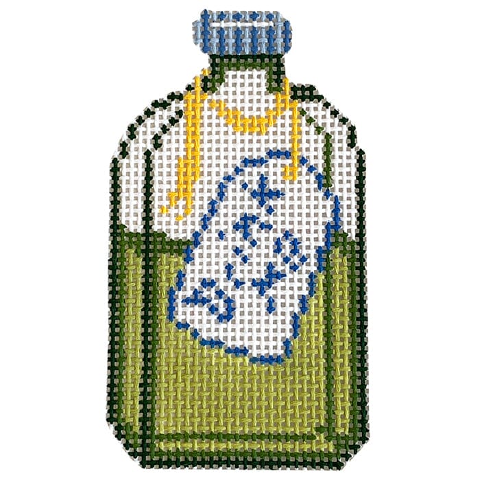 Alice in Technicolor - Drink Me Bottle Painted Canvas The Plum Stitchery 