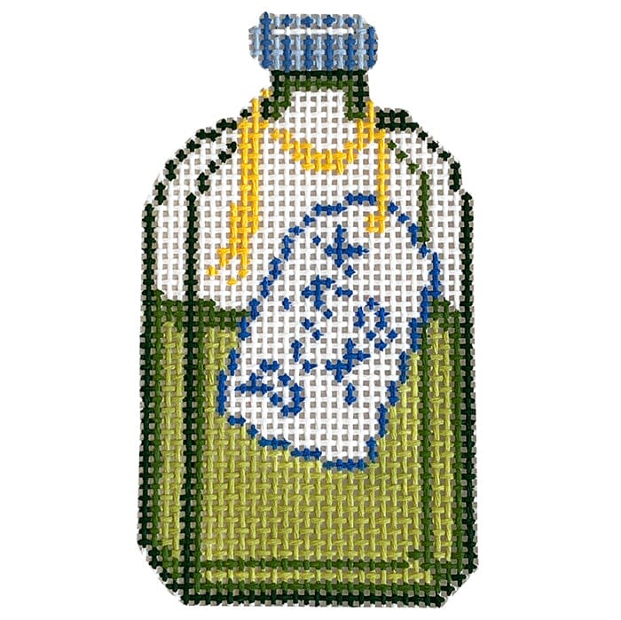 Alice in Technicolor   Drink Me Bottle Painted Canvas The Plum Stitchery  - 1