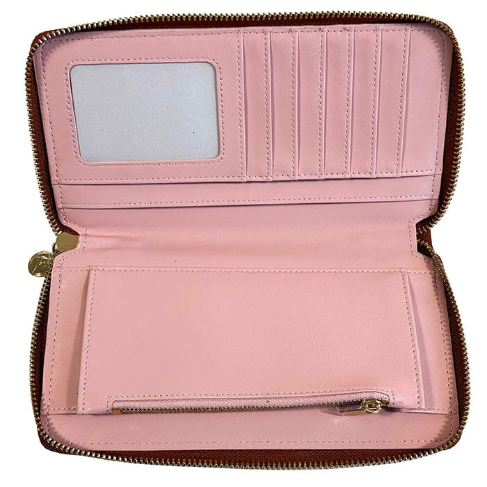 All In Wallet   Cognac & Pink Leather Goods Rachel Barri Designs 
