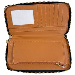 All In Wallet   Navy & Cognac Leather Goods Rachel Barri Designs 
