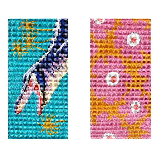 Alligator Double Eyeglass Case Painted Canvas Colors of Praise 