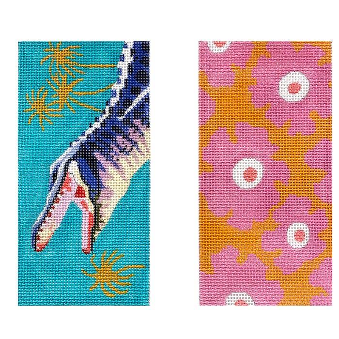 Alligator Double Eyeglass Case Painted Canvas Colors of Praise 
