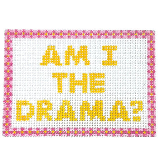Am I the Drama? Painted Canvas Atlantic Blue Canvas 
