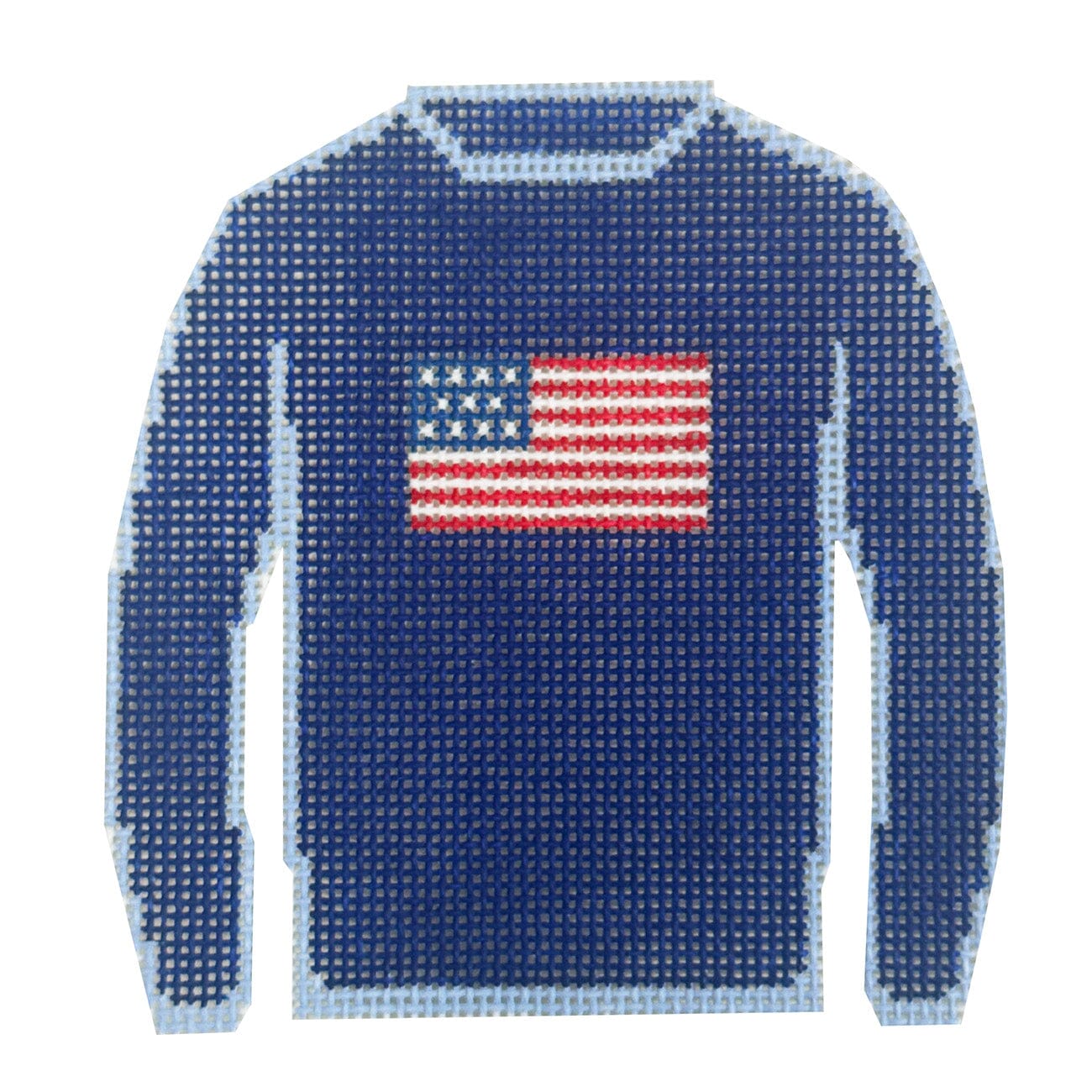 American Flag Sweater   Navy Painted Canvas Morgan Julia Designs  - 1
