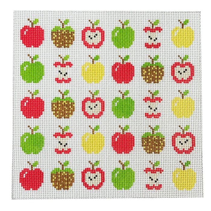 An Apple a Day Painted Canvas Stitch Rock Designs 