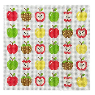 An Apple a Day Painted Canvas Stitch Rock Designs 
