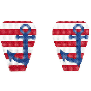 Anchor Stencil Scissor Case Printed Canvas Two Sisters Needlepoint 
