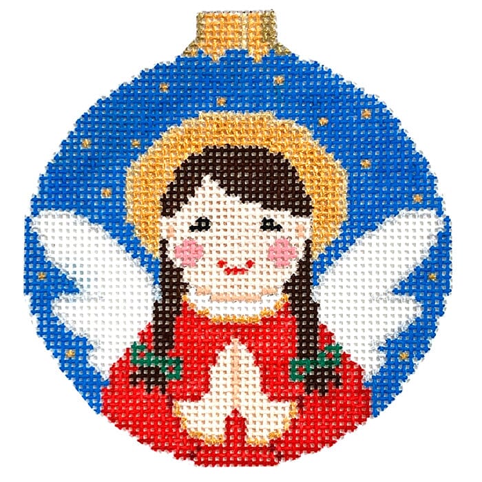 Angel 3" Round #18 Painted Canvas Susan Roberts Needlepoint Designs Inc. 
