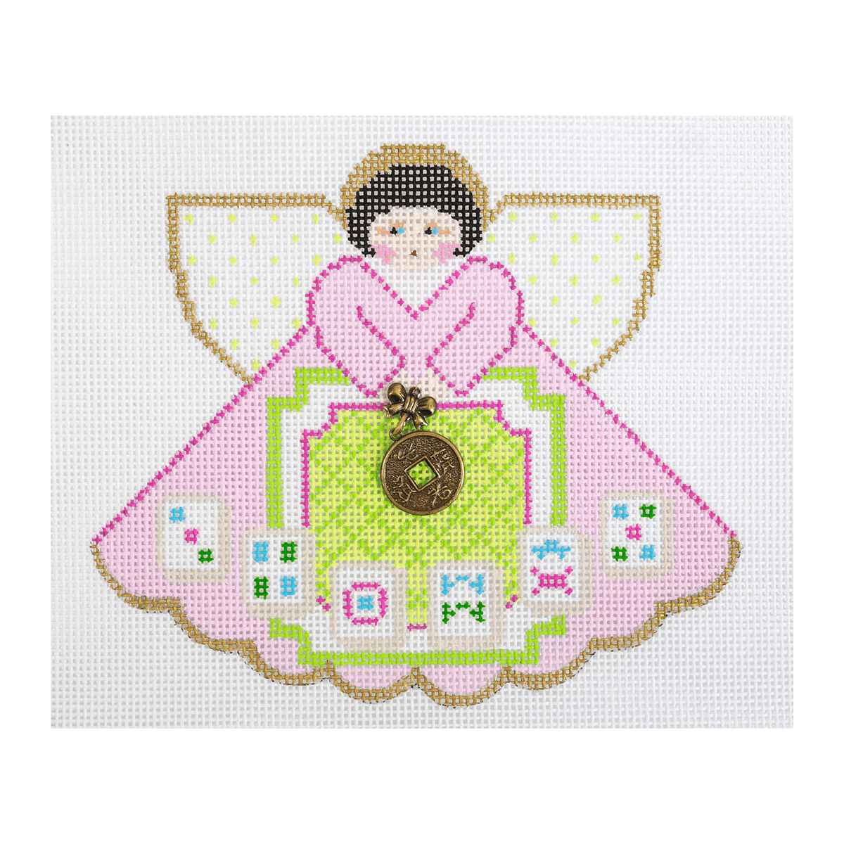 Angel: Madam Mahjong Painted Canvas Painted Pony Designs  - 1