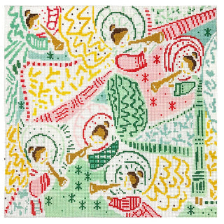 Angel Party Painted Canvas Camilla Moss 
