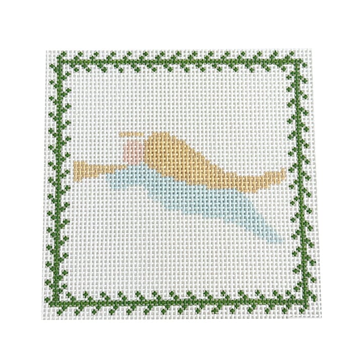 Angel Square Painted Canvas Walker's Needlepoint 
