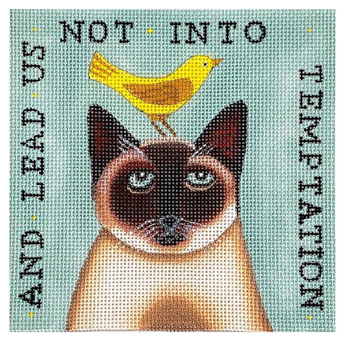 Animals: Lead Us Not Siamese Cat Painted Canvas Painted Pony Designs  - 1