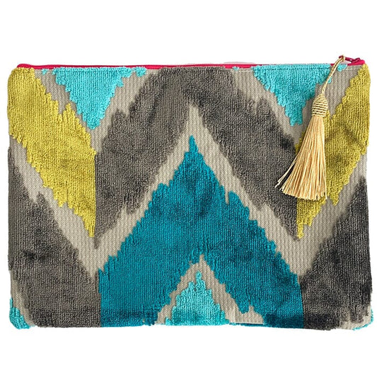Anna Clutch - Multicolored Chevron Accessories Colors of Praise 