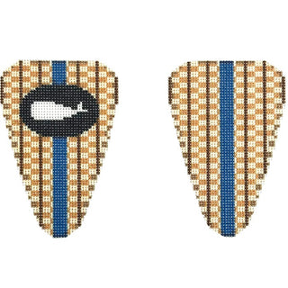 Anne Fisher Nantucket Basket Scissor Case Printed Canvas Two Sisters Needlepoint 
