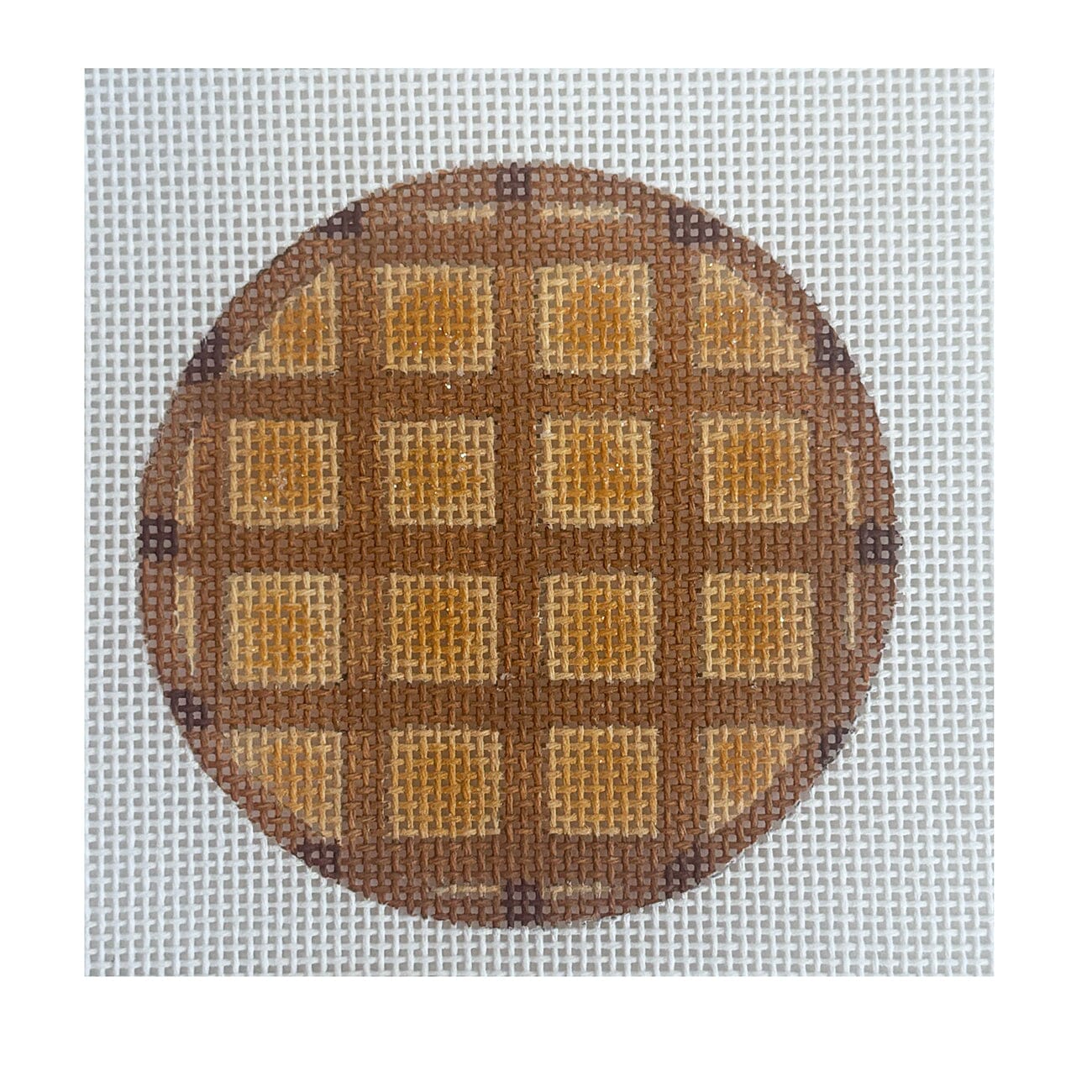 Apple Pie 3" Round Painted Canvas The Meredith Collection  - 1