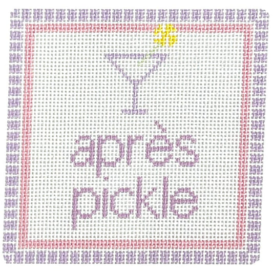 Apres Pickle Coaster Painted Canvas Atlantic Blue Canvas 