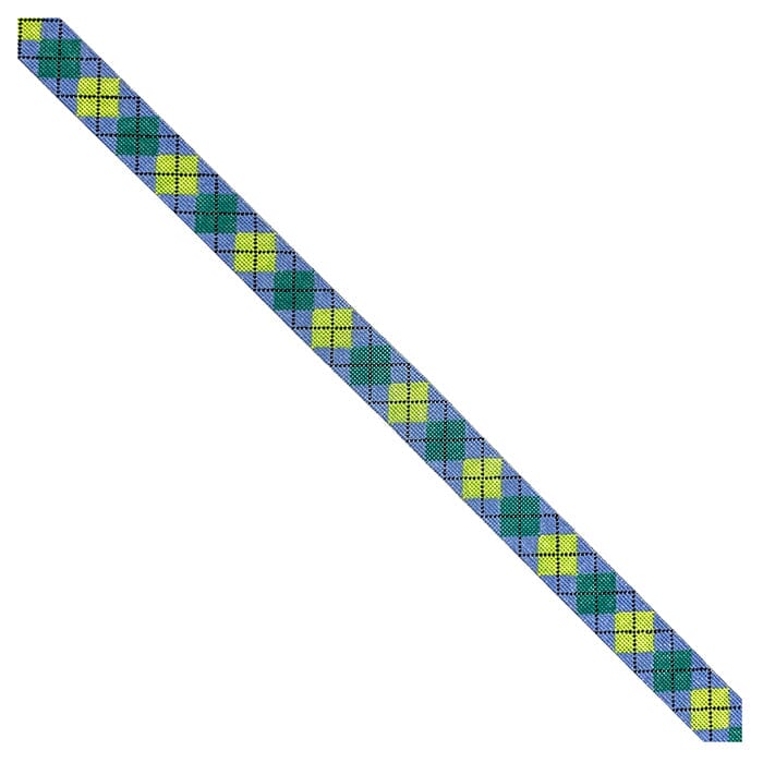 Argyle Belt - Lime/Teal/Navy on Periwinkle on 18 Painted Canvas The Meredith Collection 