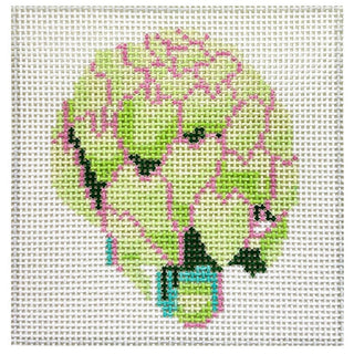 Artichoke Coaster   Fruits & Vegetables Painted Canvas Jean Smith 
