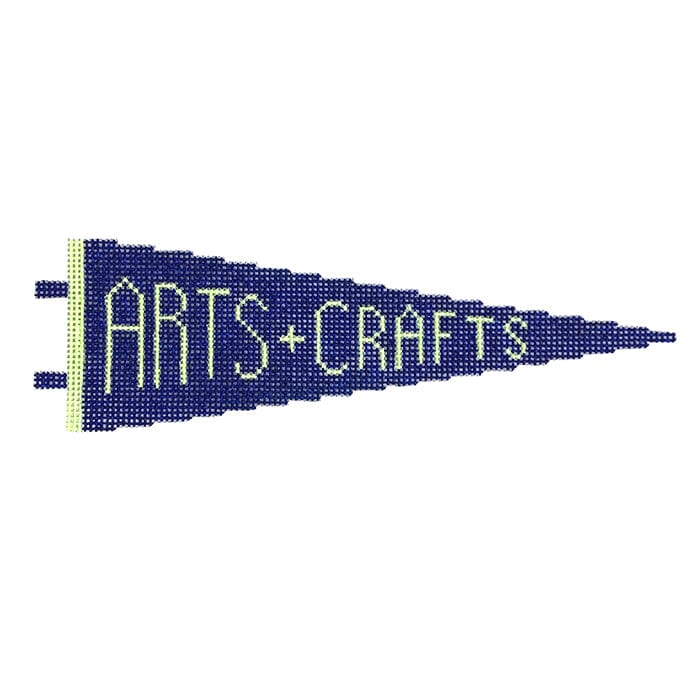 Arts + Crafts Pennant Painted Canvas Alice & Blue  - 1