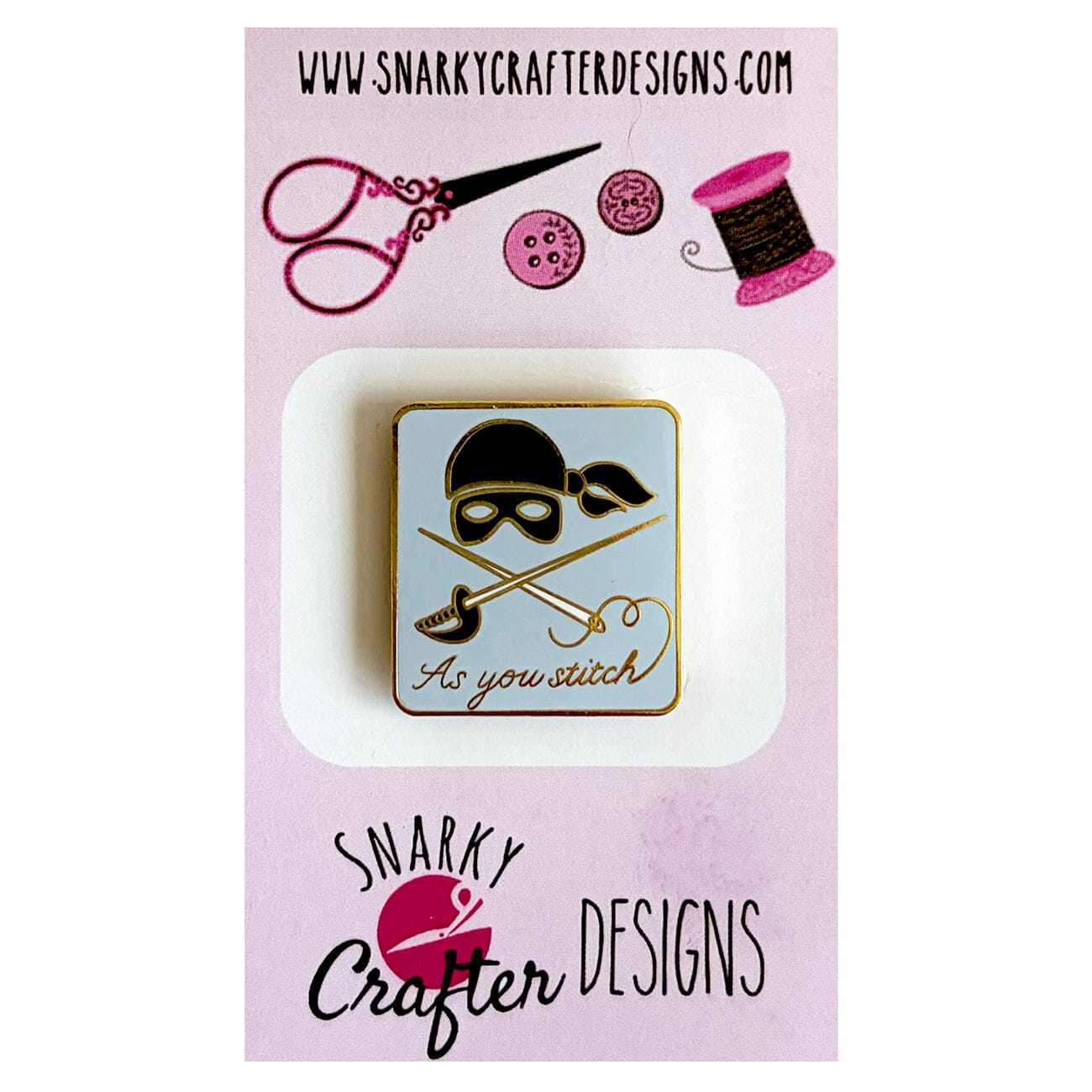As You Stitch   BLUE Needleminder Accessories Snarky Crafter Designs  - 1