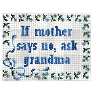 Ask Grandma Painted Canvas Atlantic Blue Canvas 
