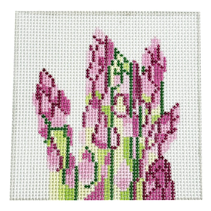 Asparagus 4" Coaster Painted Canvas Jean Smith 
