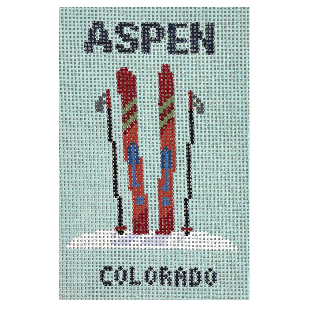 Aspen Travel Book Painted Canvas Atlantic Blue Canvas  - 1