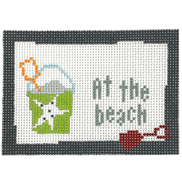 At the Beach Sign Painted Canvas Pippin  - 1
