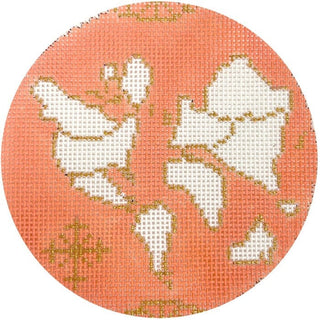 Atlas Ornament Kit & Online Class Online Classes The Plum Stitchery Coral 
