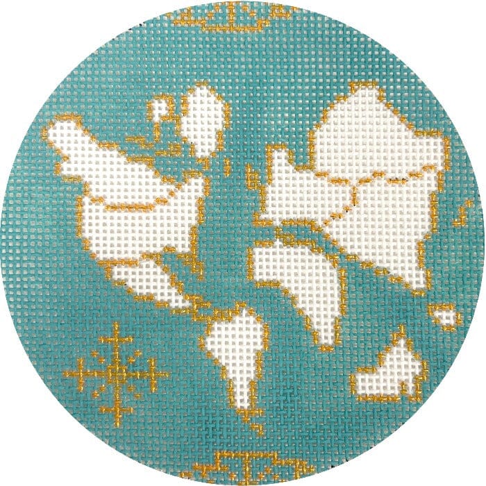 Atlas Ornament Kit & Online Class Online Classes The Plum Stitchery Turquoise 