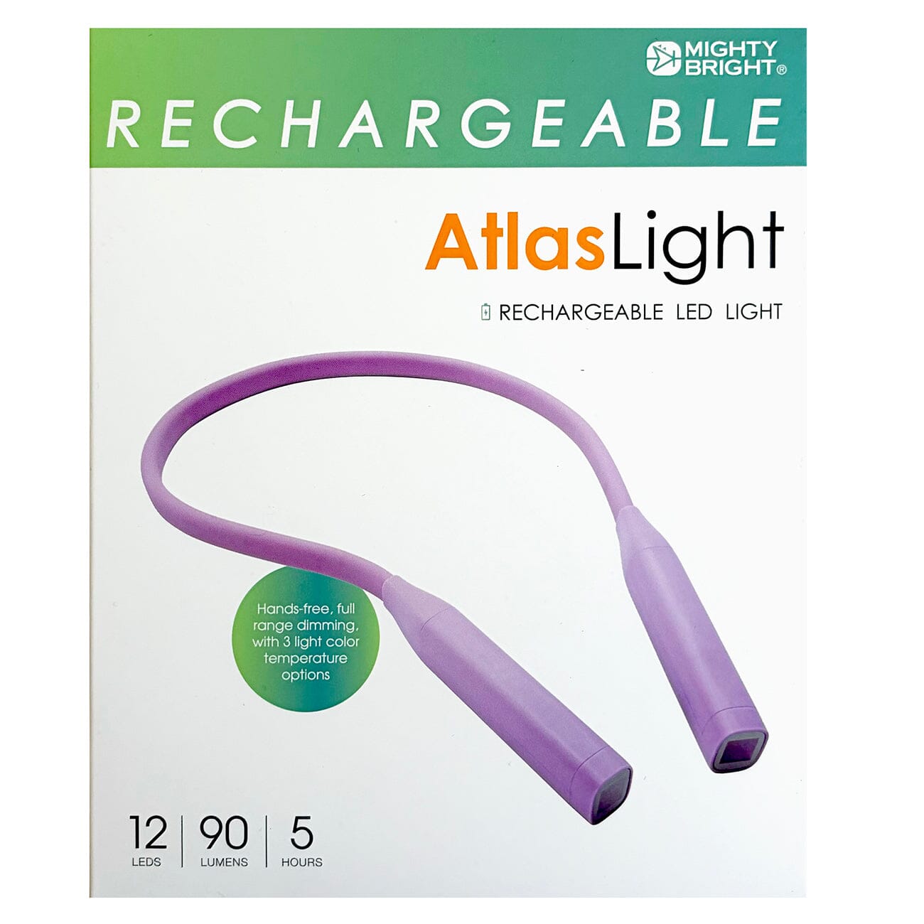 Atlas Rechargeable LED Neck Light   Lavender Accessories Mighty Bright  - 1