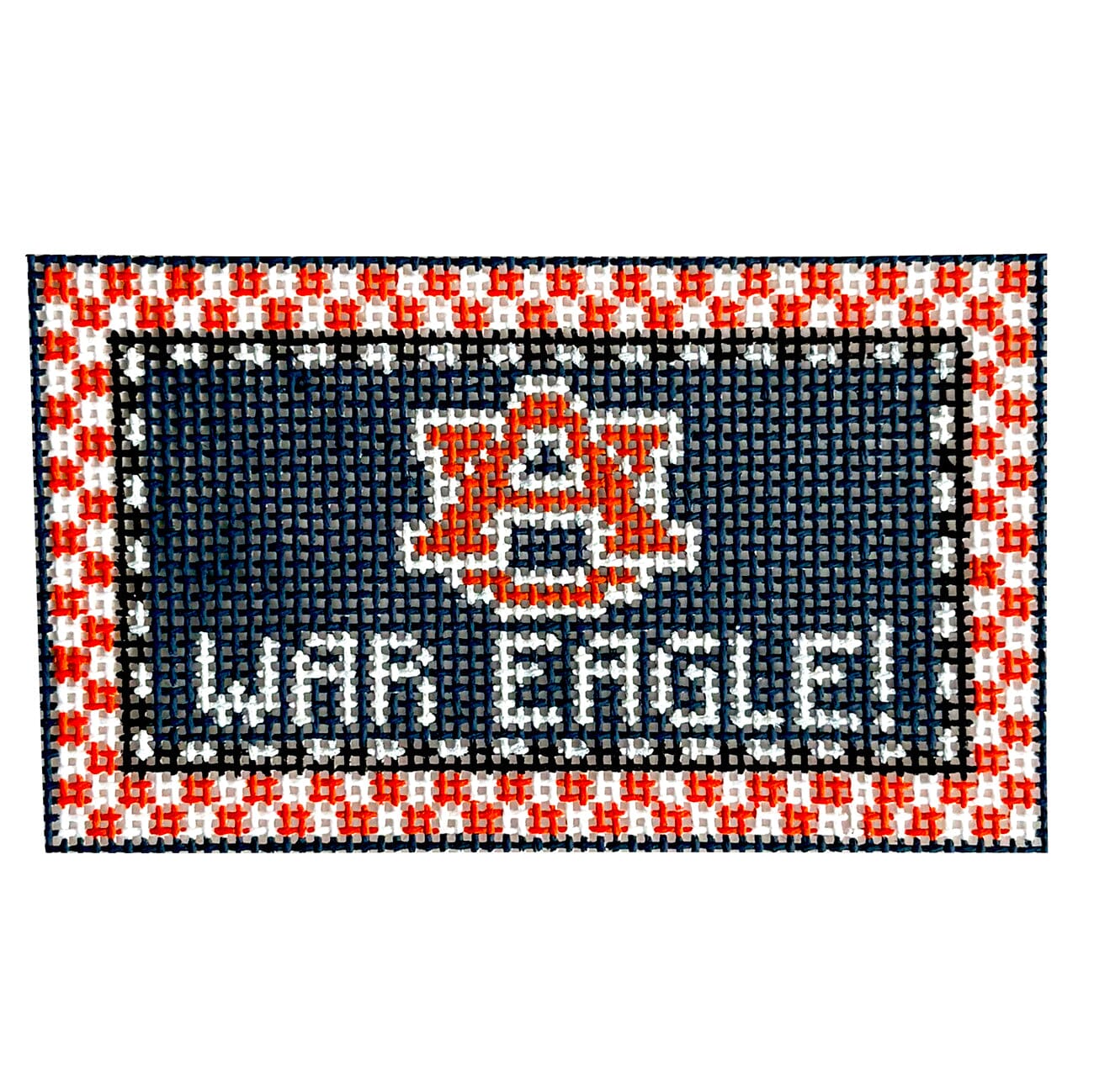 Auburn U War Eagle! Tiny Teams Painted Canvas Kathy Schenkel Designs  - 1