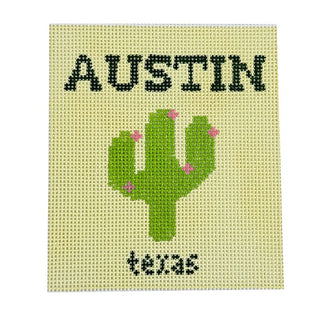Austin Travel Book Mini Painted Canvas Atlantic Blue Canvas 
