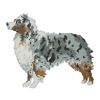 Australian Shepherd Profile Printed Canvas PIP & Roo 
