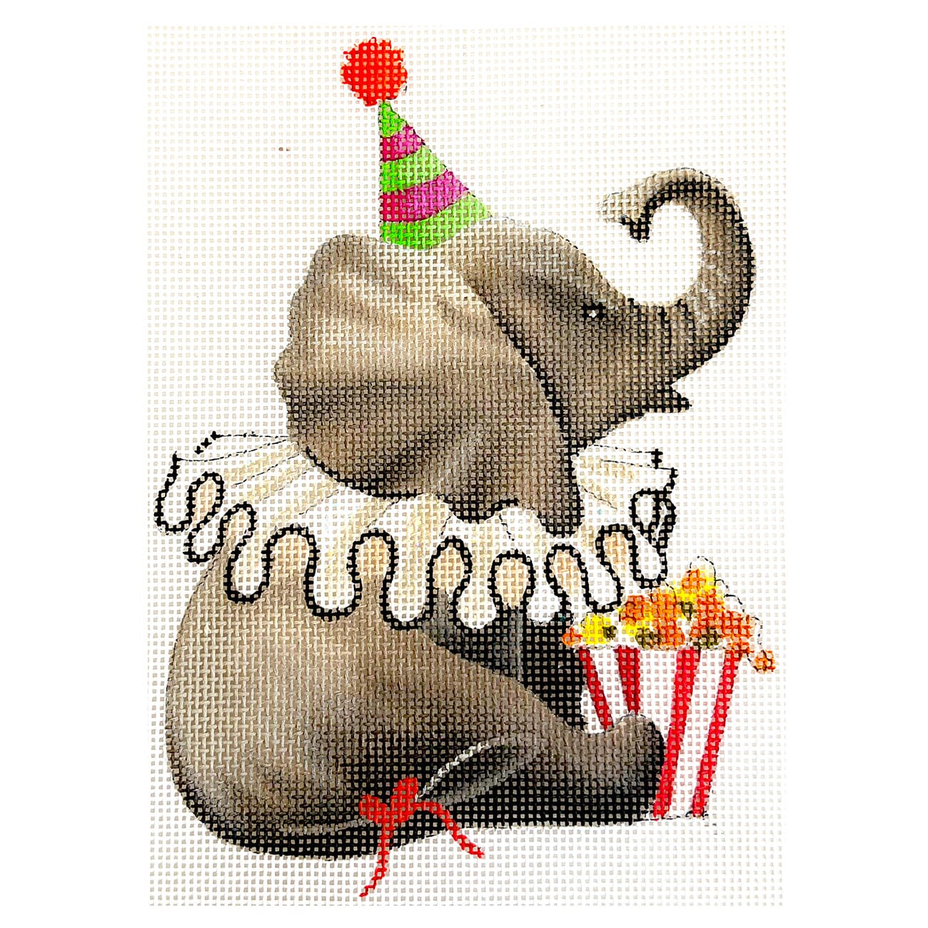 Baby Birthday Elephant Painted Canvas Colors of Praise  - 1