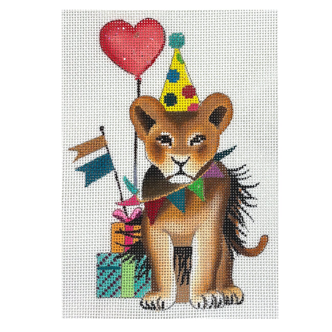 Baby Birthday Lion Painted Canvas Colors of Praise  - 1