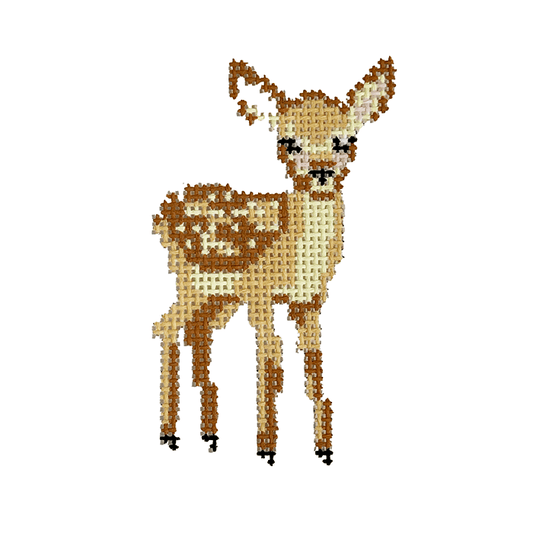 Baby Deer- Baby Wildlife Painted Canvas Spellbound Stitchery 