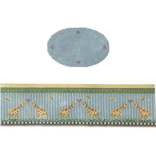 Baby Giraffe Box with Hardware Painted Canvas Funda Scully  - 1