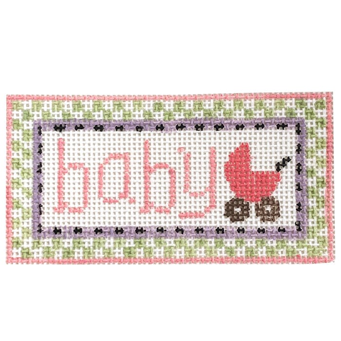 Baby Girl Painted Canvas Kathy Schenkel Designs  - 1