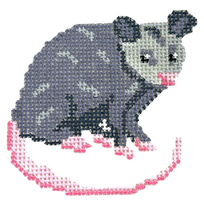Baby Possum   Baby Wildlife Painted Canvas Spellbound Stitchery 
